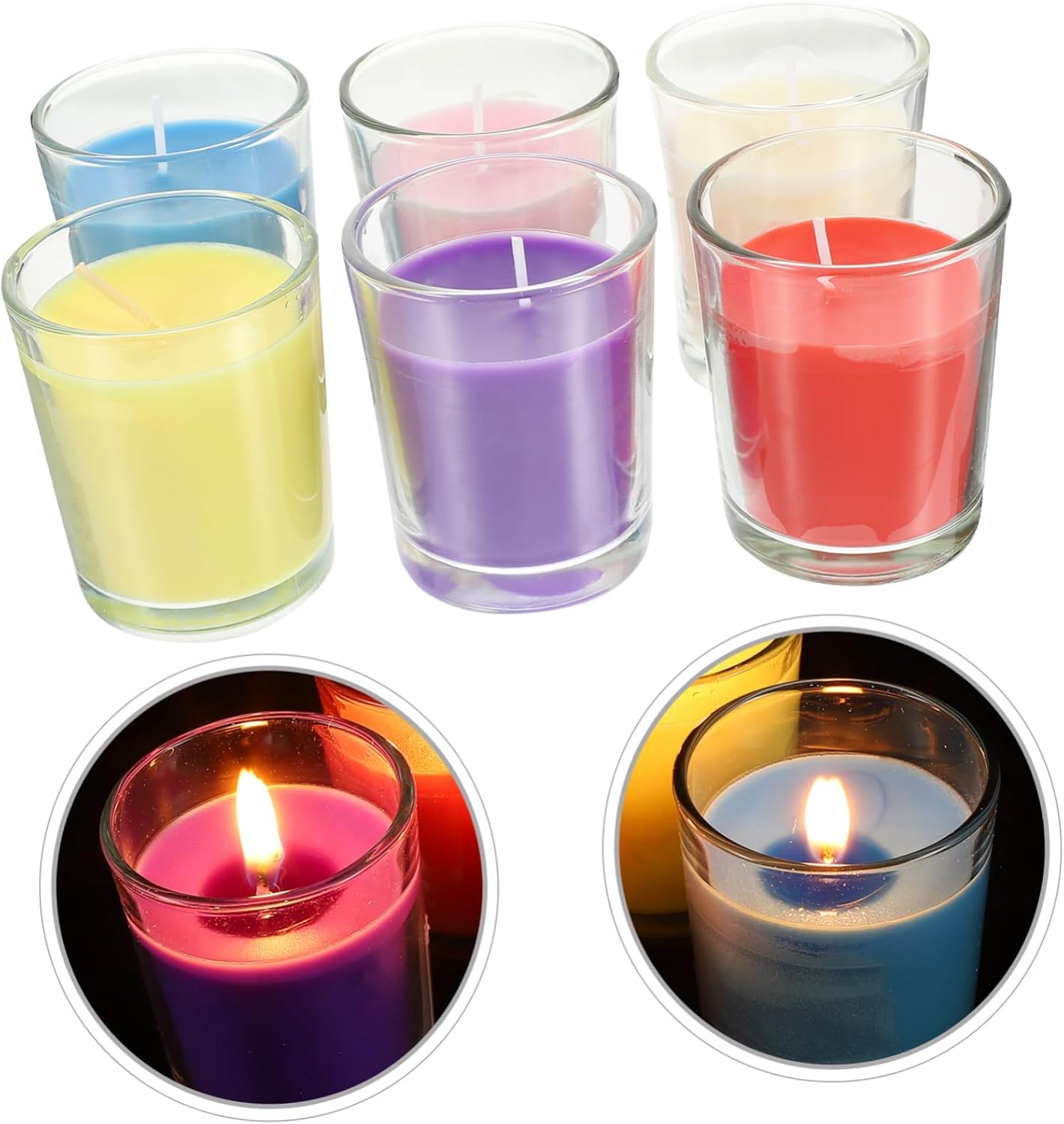 ABOOFAN 6Pcs Soybean Wax Aroma Candles Scented Party Decoration for Home Yoga Meditation Special Occasions Floral Fruity Scents Lily Lemon