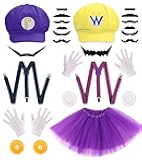 Halloween Costumes Accessories for Adults Couples - 2 Person Duo Halloween Costume Party Cosplay Set - Matching Costumes for Men Women Teens Friends - Purple & Yellow