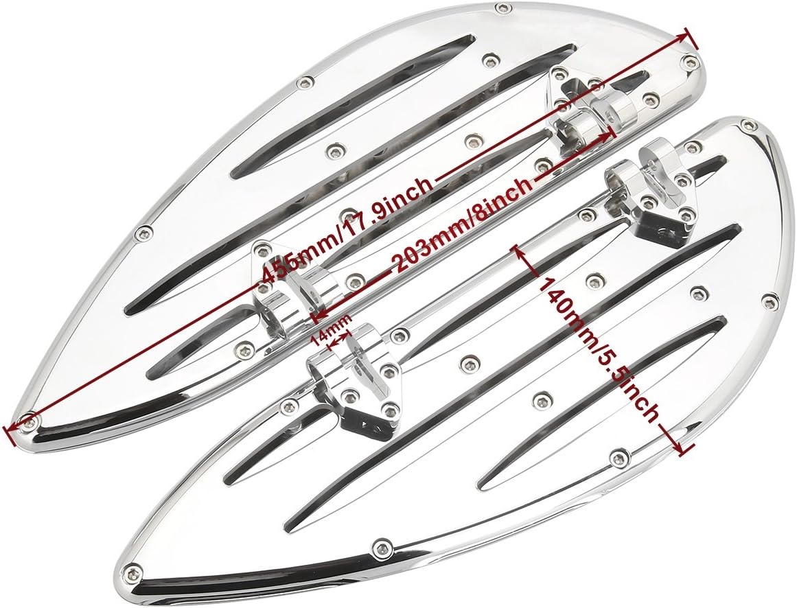 Motorcycle Parts Body & Frame Parts Deep edge cut chromed footboards