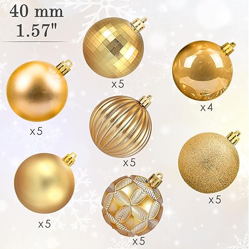 Miniatura 20 de AMS 2.36''/60mm 34ct Christmas Ball Large Ornaments Party Decorations Shatterproof Festival Pendant Hangings for Xmas Tree Decor (60mm, Purple)