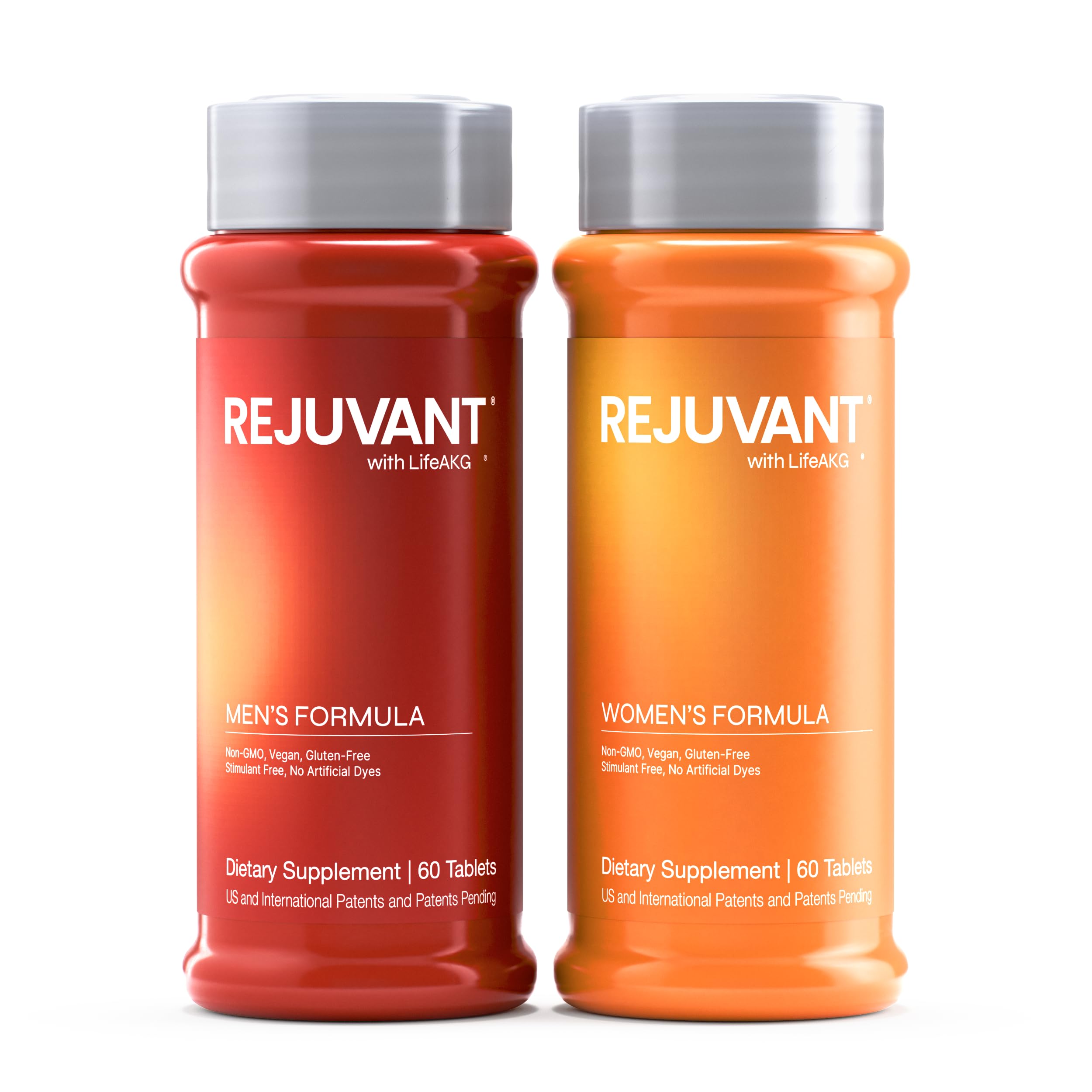 Men’s & Women’s AKG Longevity Supplement - 2 Pack (1 Men’s + 1 Women’s) 1000MG 98% Pure Calcium Alpha-Ketoglutarate - Patented Sustained-Release Formula for Cellular Repair & Vitality