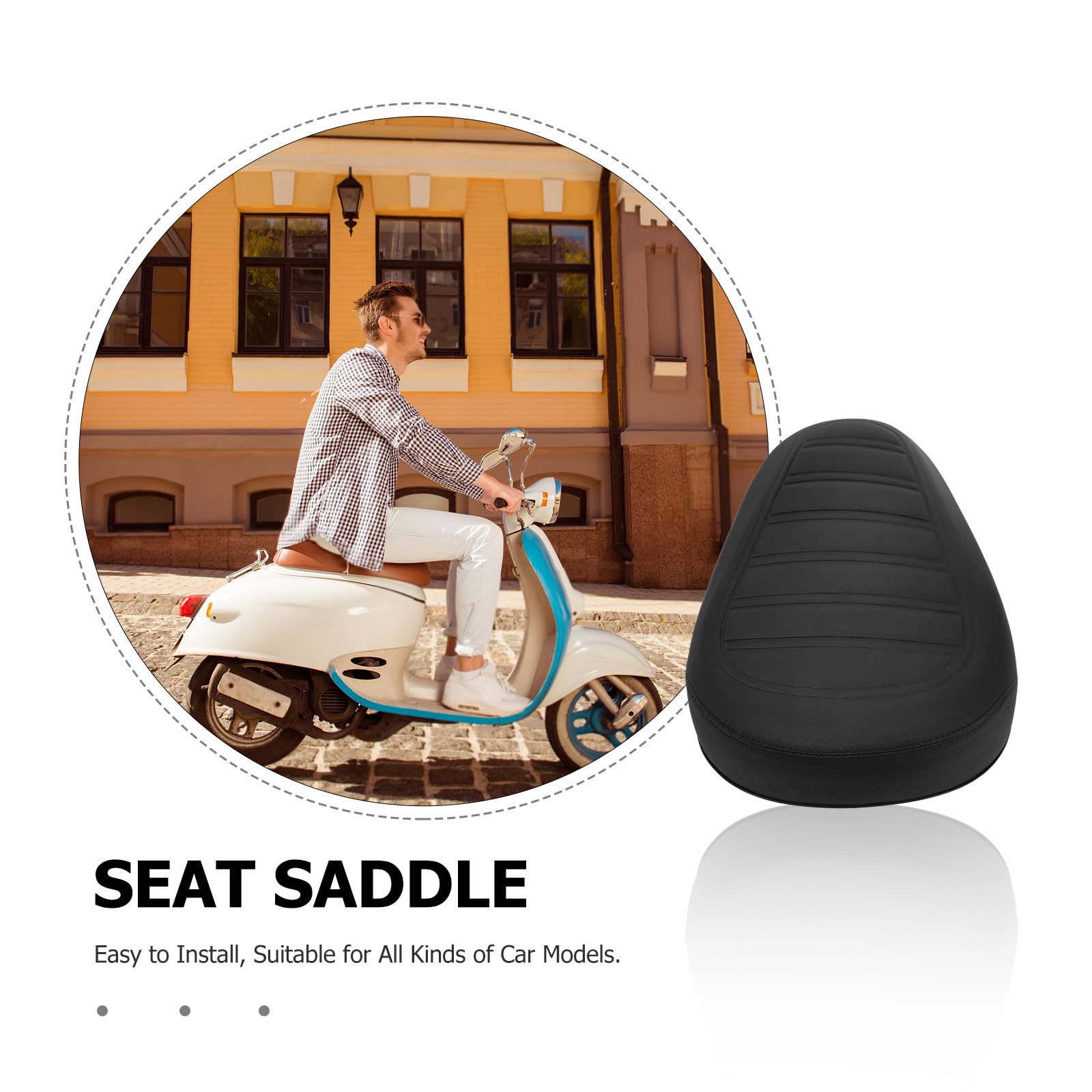Asiento de Bicicleta Eléctrico de Esponja Elástica Negra
