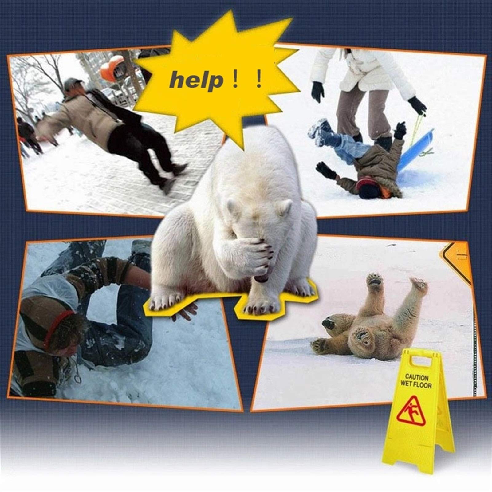 Poignées de Neige glacée, Crampons en Acier Inoxydable, Couvre l'escalade de Neige extérieure Universelle antidérapante avec 13 Chaussures à Crampons en Acier, pour la randonnée, l