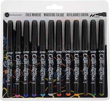 Manuscript Pen Manuscript Calli-Creative Markers, 3.6mm, 12-Pack