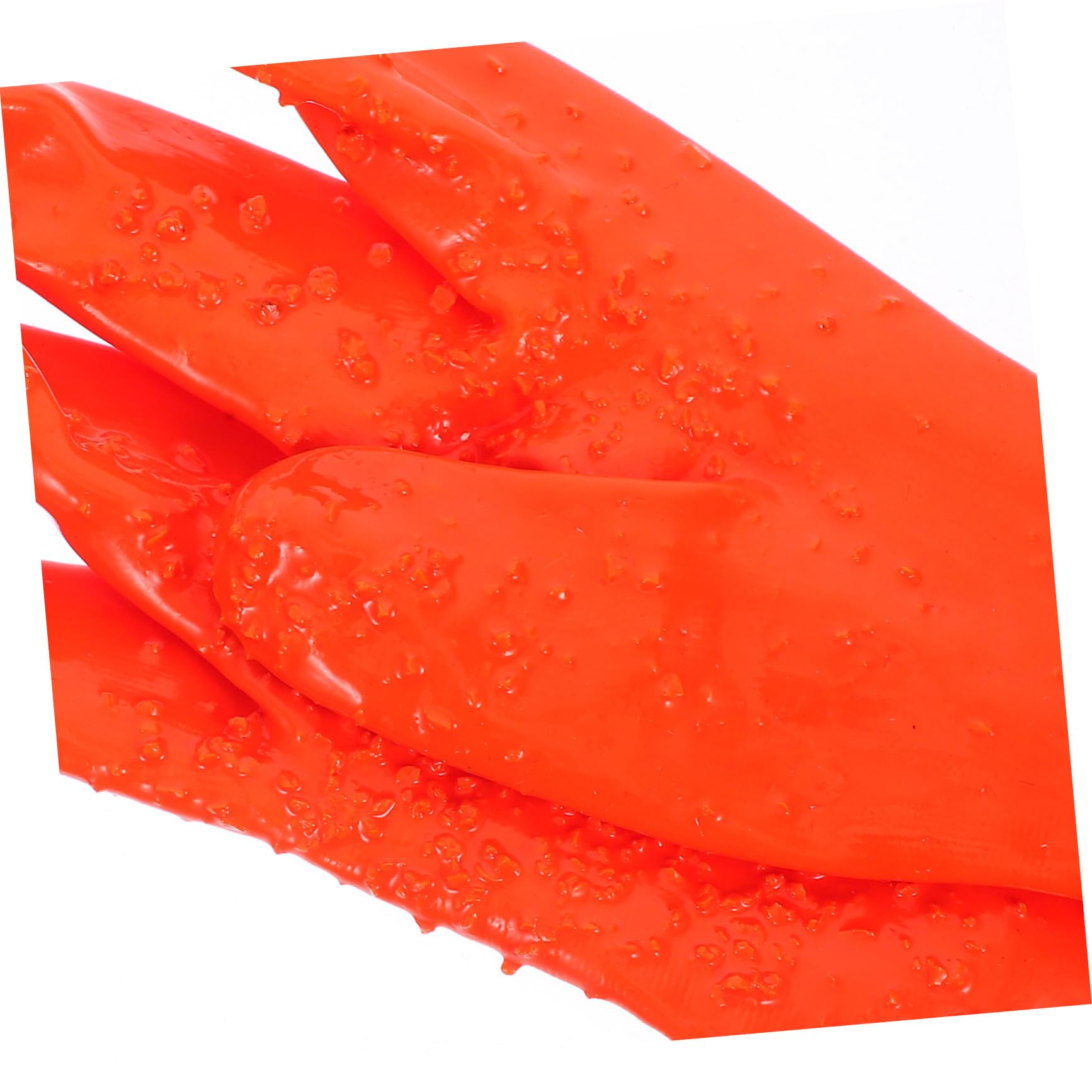 UKCOCO Guantes Impermeables de Pvc Naranja, 6 Pares para Trabajo