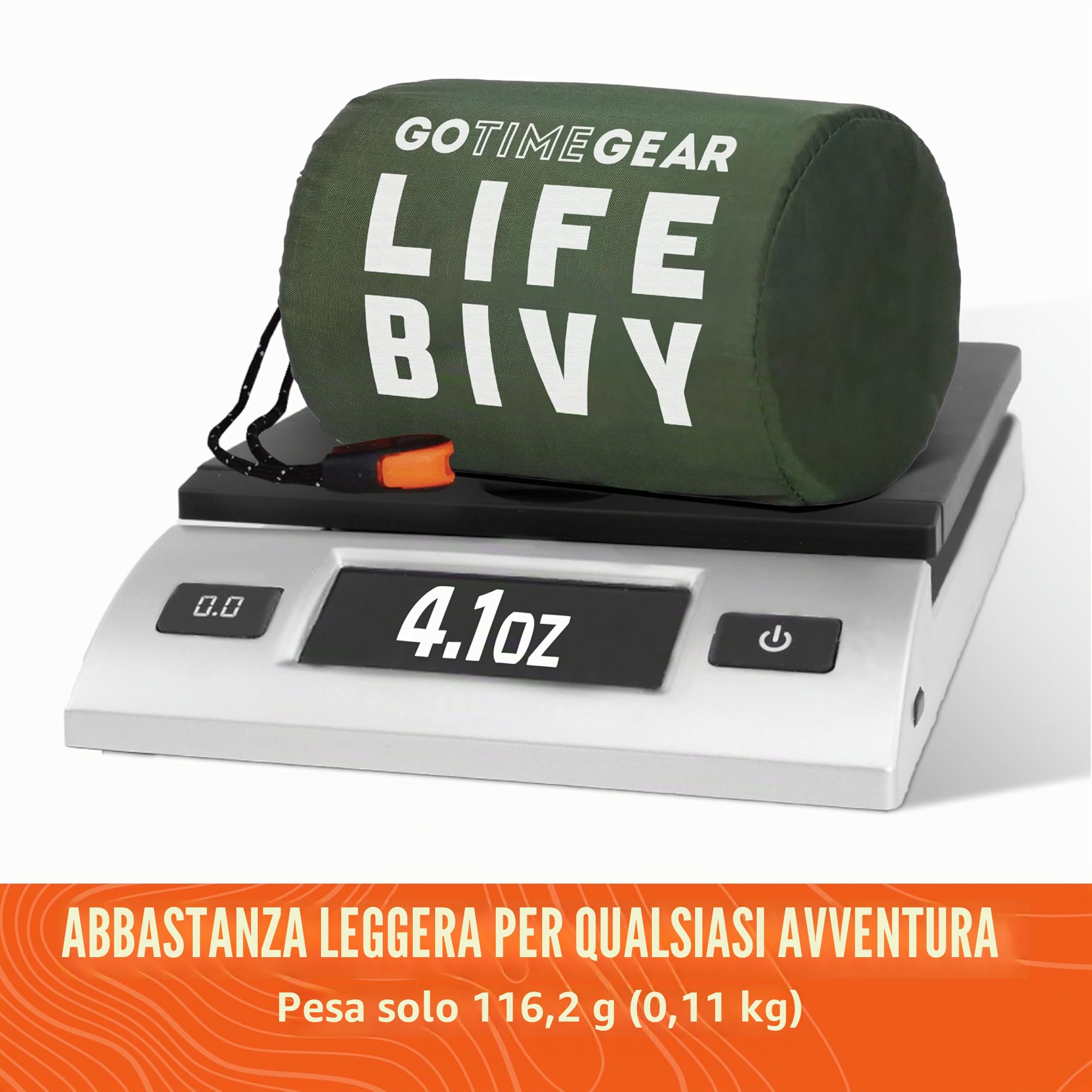 Go Time Gear Life Bivy Emergency Sleeping Bag Thermal Bivvy - Use as Emergency Bivy Sack, Survival Sleeping Bag, Mylar Emergency Blanket
