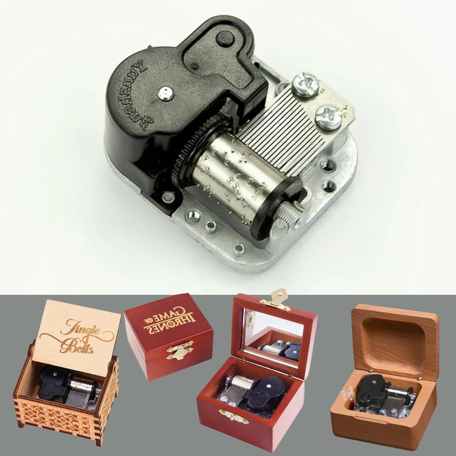 18 Note Wind Up Music Box Mechanism, Premium Clockwork Music Box Movement Replacement Parts for DIY Musical Box Kits, Handcraft Accessories