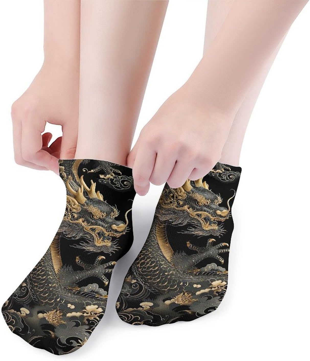 Dragon And Claws_83201730 Ankle Sock-Low Cut Breathable,Basketball Socks for Men Women,Tube Socks for Work Sports
