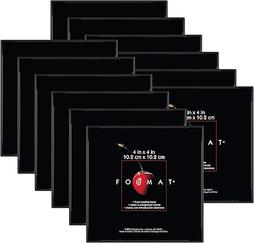 Miniatura 19 de MCS Portarretratos de formato 4 x 4 pulgadas, color negro, cuadrado para galería de pared, vertical y horizontal, para colgar en la pared, marco