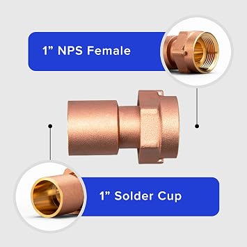1 Weld Meter Fitting with 1 NPS Nut
