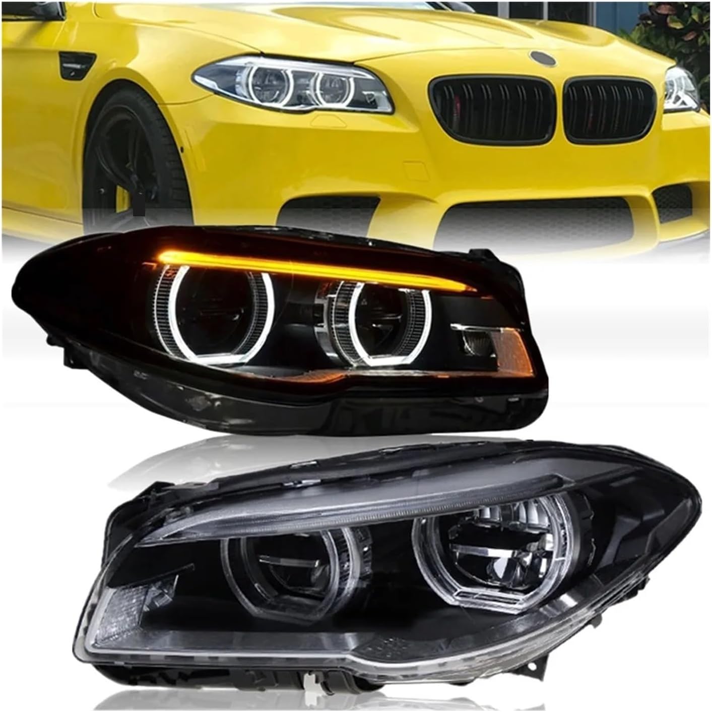 Automobile Full Led Front Lights Compatible For F10 F18 2011-2017 5 Series LED Car Headlight Assembly Car Upgrade New Styling Accessories(For 2014-2017 Xenon)