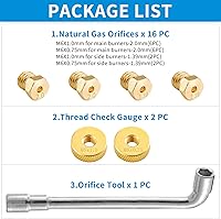 Vista 5 de Kit de conversión de boquillas de orificios de gas natural, kit de conversión de propano a gas natural, compatible con parrillas Blackstone de 28