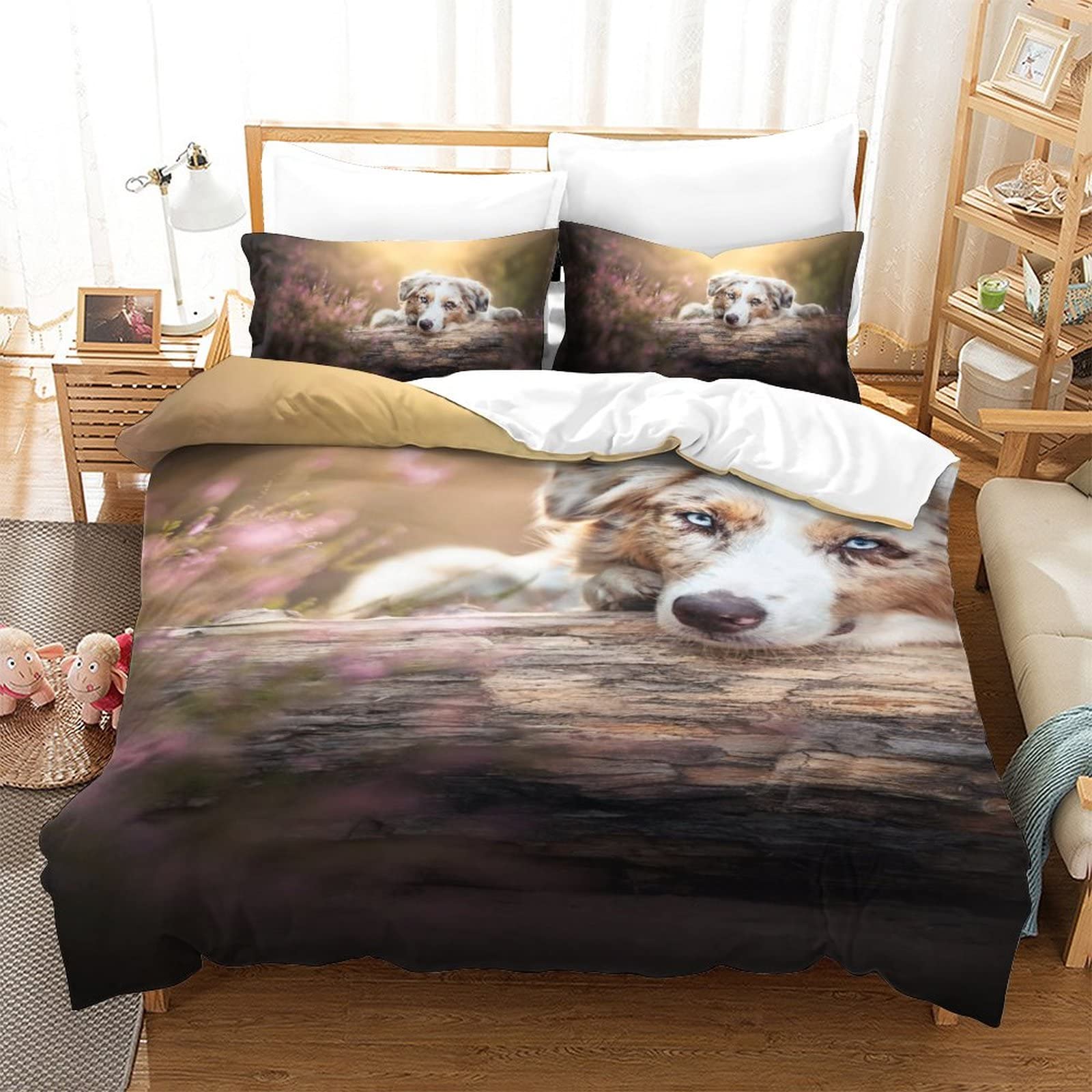 Linge de lit berger australien literie 3D compagnon de vos nuits