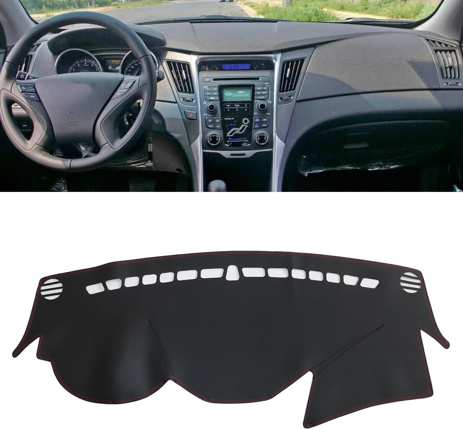 Amazon.com: GXARTS Car Dashboard Dash Covers Leather Pretector Cover ...