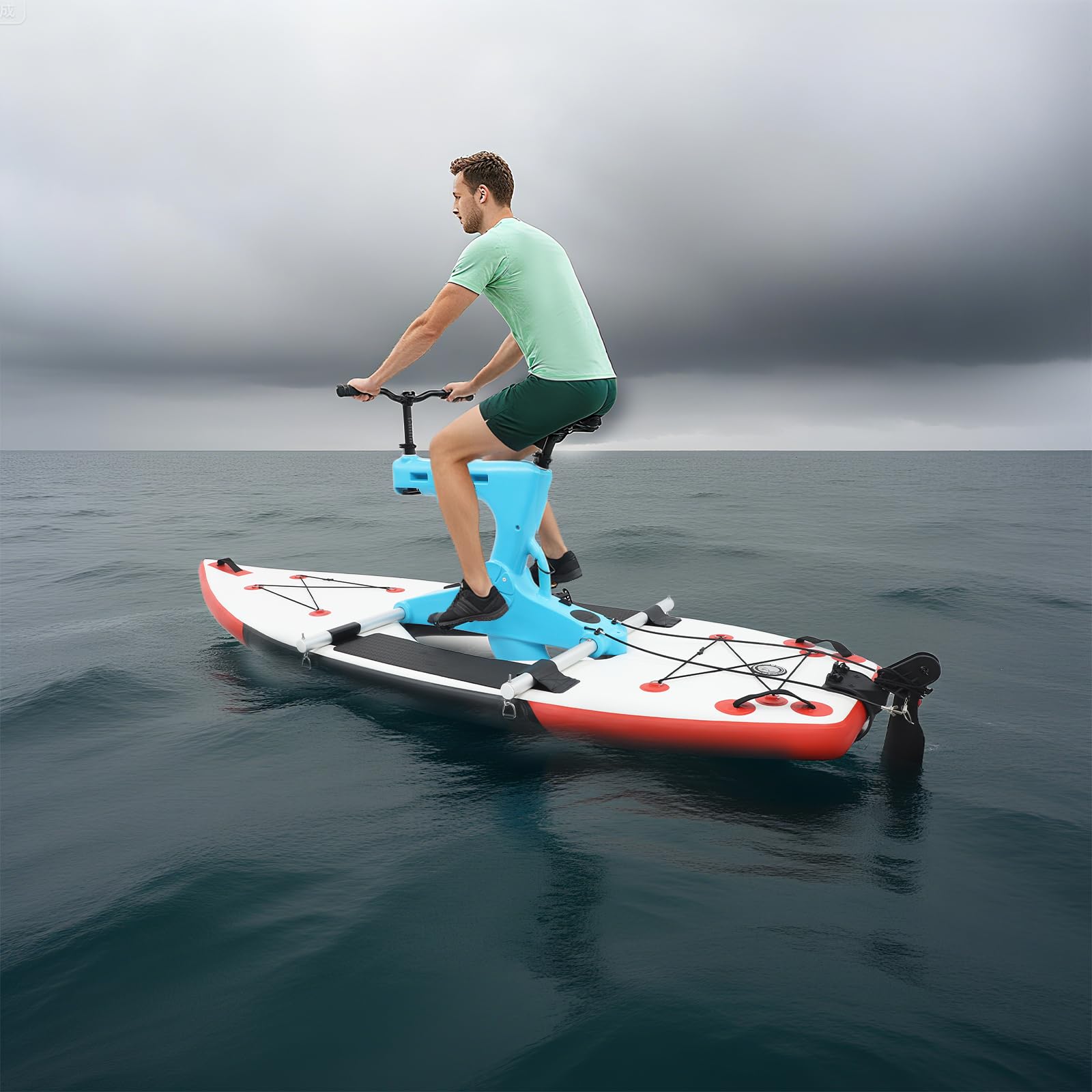 Nadmuchiwany rower wodny, z siedzeniami na jezioro/rzeki/morze, do 100 kg | Rowerowa łódź morska, rower wodny dla dorosłych, nadmuchiwana łódź rekreacyjna do sportów wodnych i aktywności rekreacyjnych