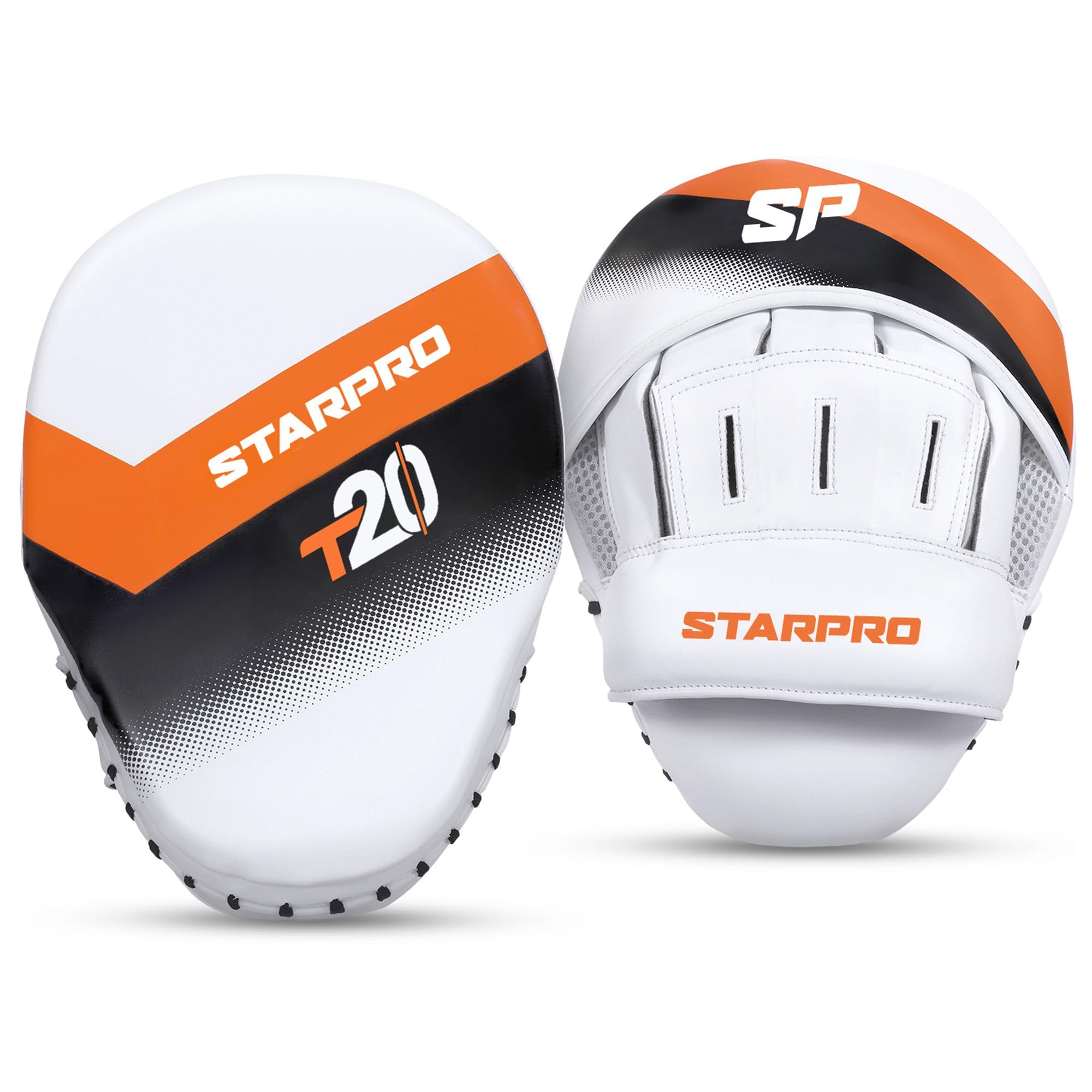 Starpro Boxing Mitts - Vegan Leather - Boxing Pads for Coaching in Boxing MMA Kickboxing and Martial Arts - Men & Women - Training Pads