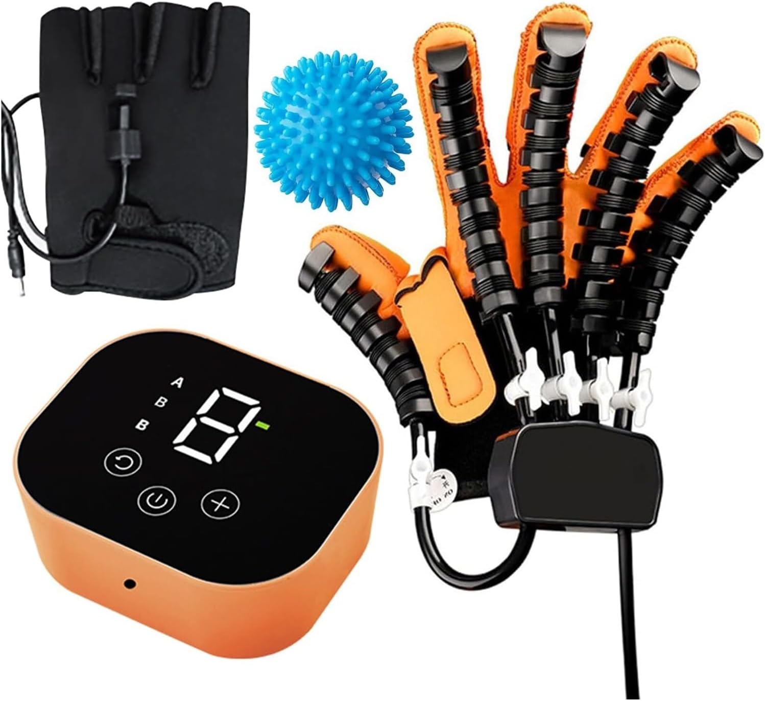 Hand Rehabilitation Glove, Rehab Robot Glove for Stroke Recovery & Hand Therapy | Finger Training Equipment for Paralysis, Hemiplegia & Cerebral Palsy | Portable Home Use with Adjustable Intensity
