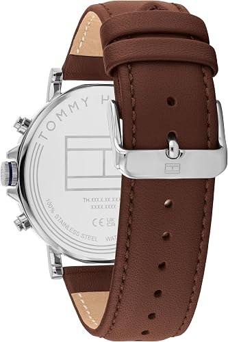 Tommy Hilfiger Analogue Multifunction Quartz Watch for Men with Brown Leather Strap - 1710585 - 3
