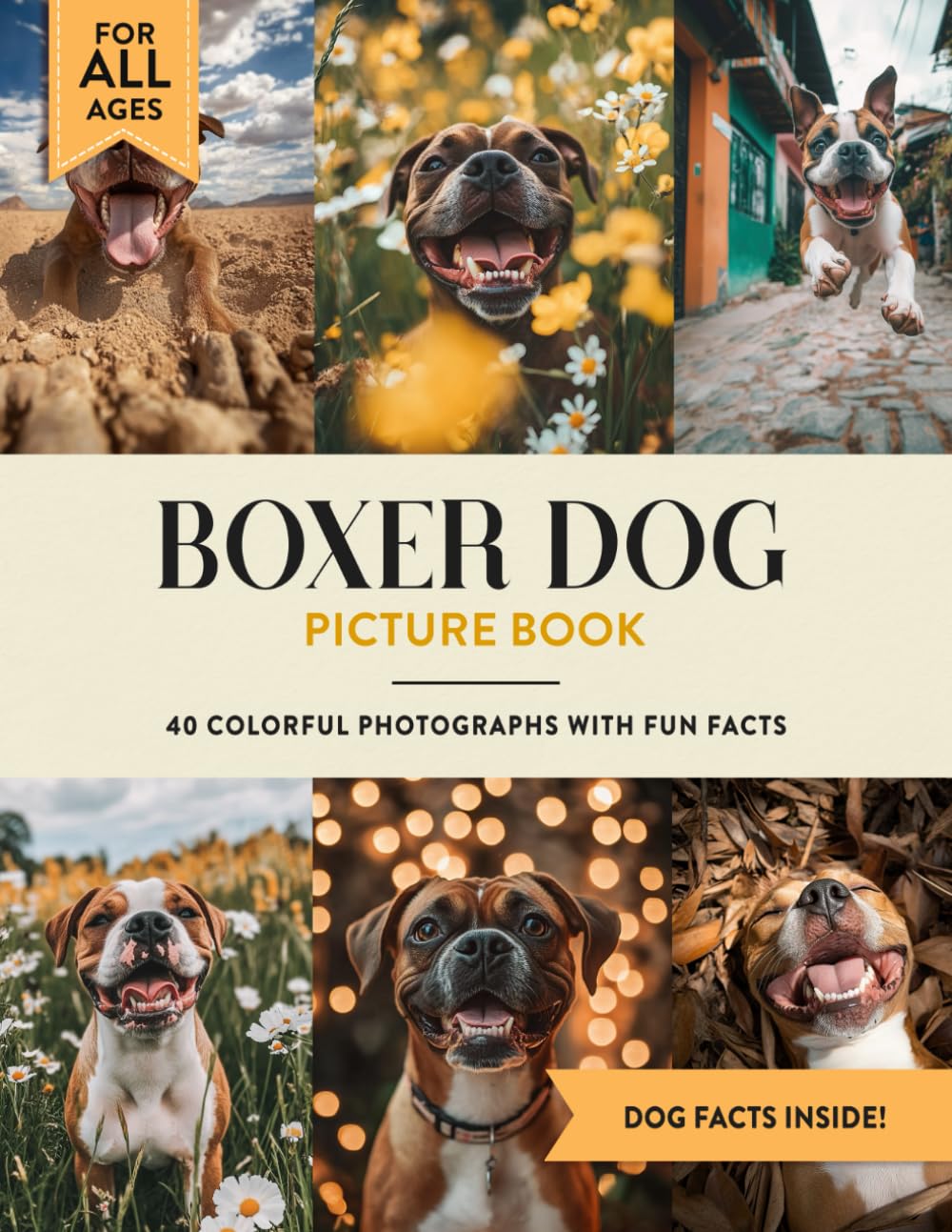 Boxer Dog Picture Book: 40 Colorful Photographs with Fun Dog Facts for Kids & Adults