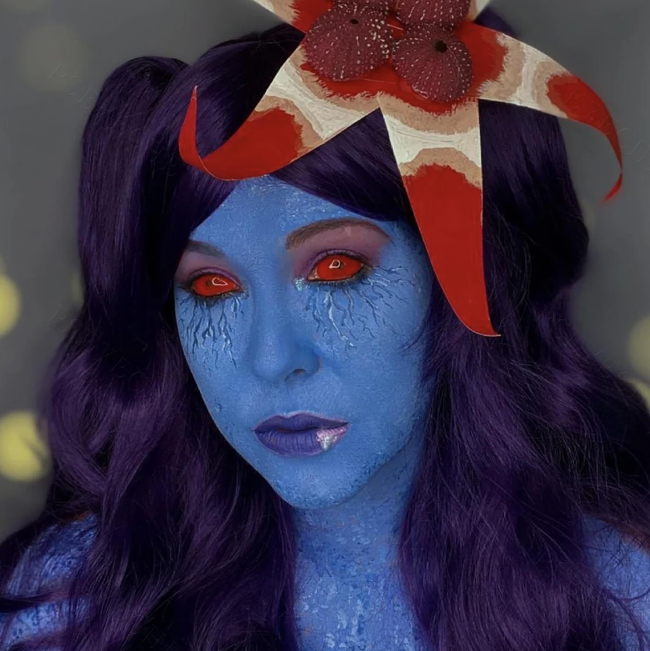 Soczewka kontaktowa twardowkowa - Narrow Red - 1 para 2 soczewek - Do uzytku przez 1 rok - Bez mocy - COSPLAY - HALLOWEEN
