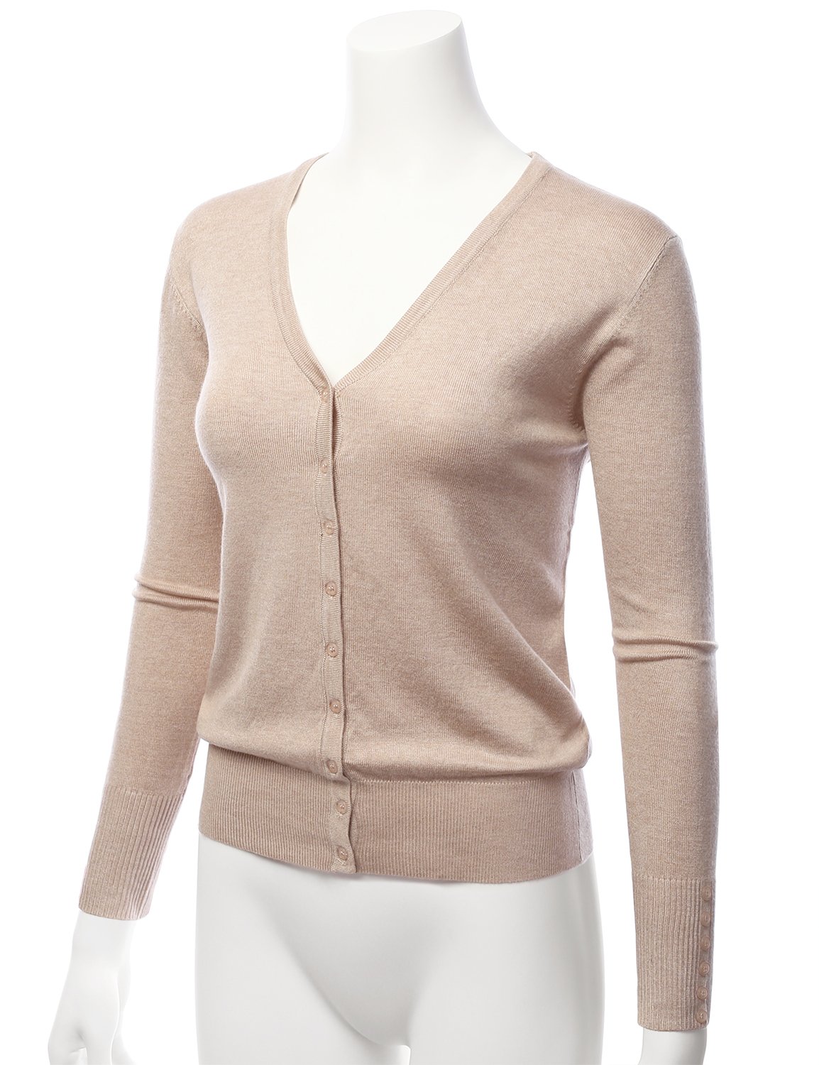 LALABEE Women's V-Neck Button Down Cardigan - Long Sleeve Soft Knit Sweater (Sizes S-XXL)