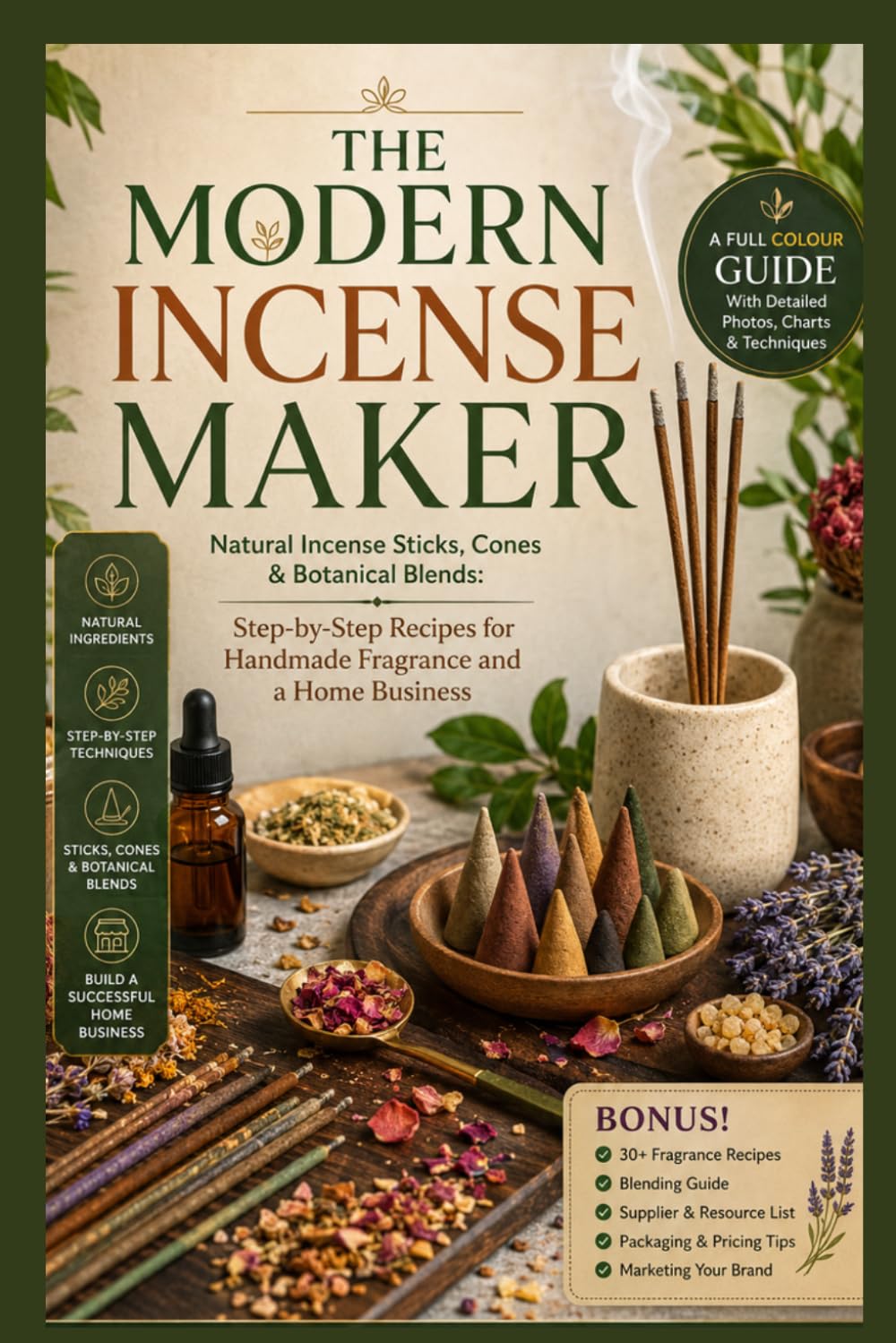 The Modern Incense Maker: natural incense sticks, cones & botanical blends: step-by-step recipes for handmade fragrance and a home business