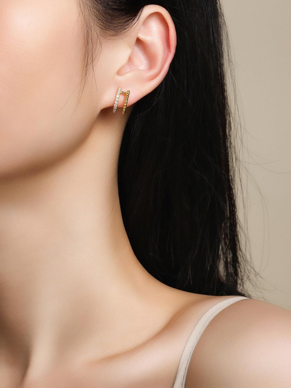 JZ-SE14903Y01 0.1 ct Moissanite earring