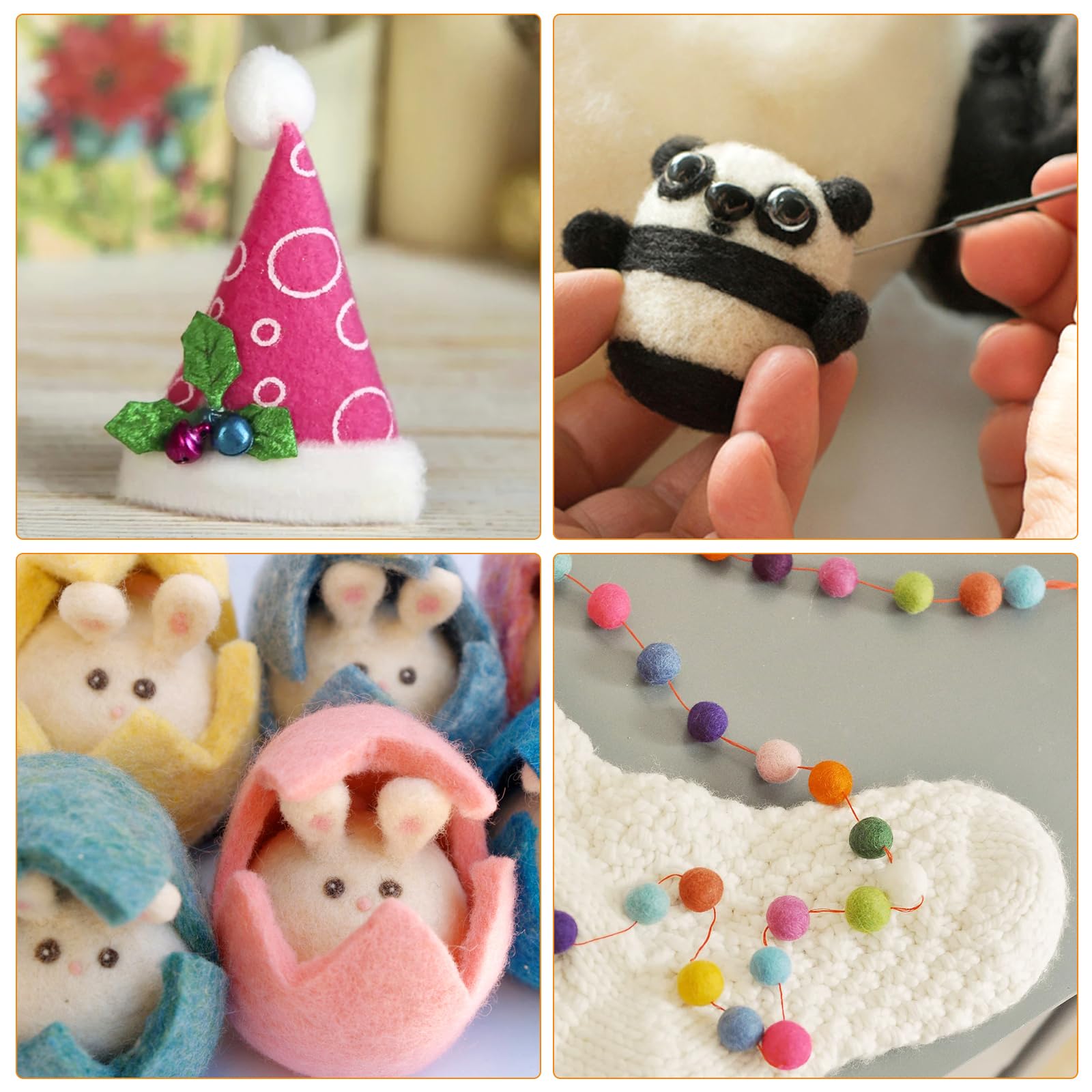 Amazon | 羊毛フェルト セット ニードルフェルト 毛糸 10色