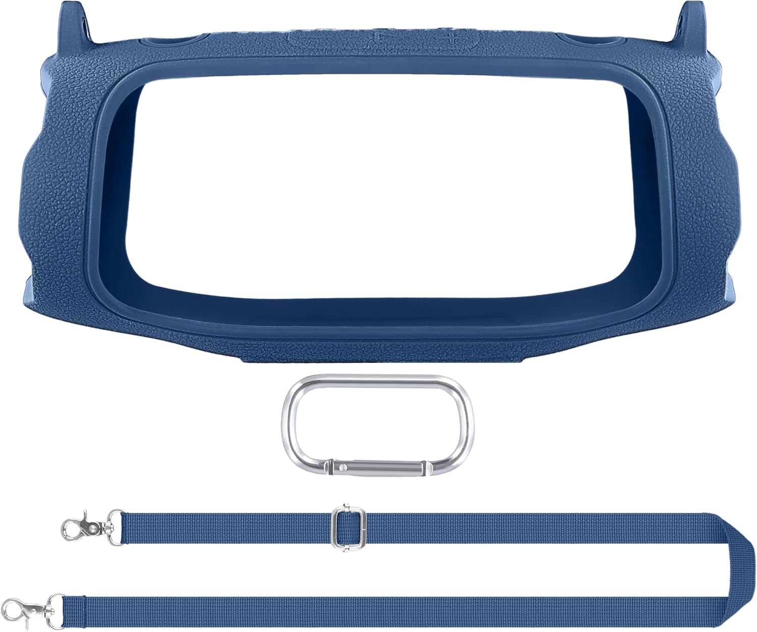 co2CREA Silicone Case for JBL Charge 6 Portable Waterproof Bluetooth Speaker, Portable Travel Soft Cover with Shoulder Strap, Protective Skin Case (Blue) - Image 2