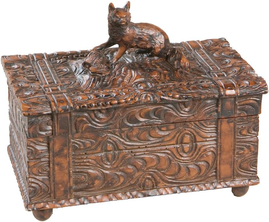 Sitting Fox on Box - 6W x 4.75H in.