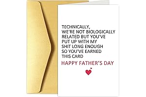 Funny Step Dad Father's Day Card - Gifts for Stepdads