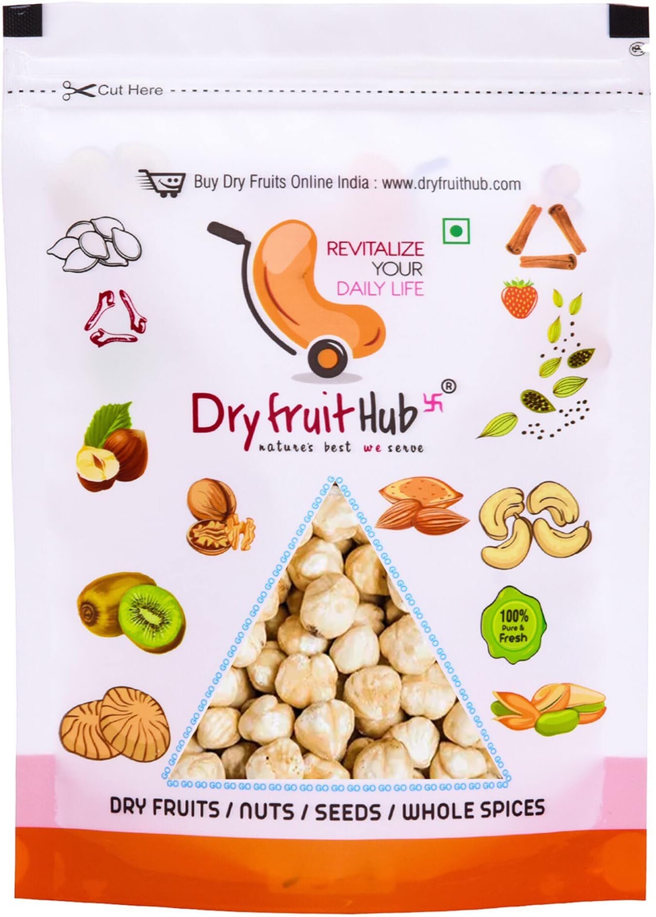 Dry Fruit Hub Hazel Nuts - Pack of 1kg