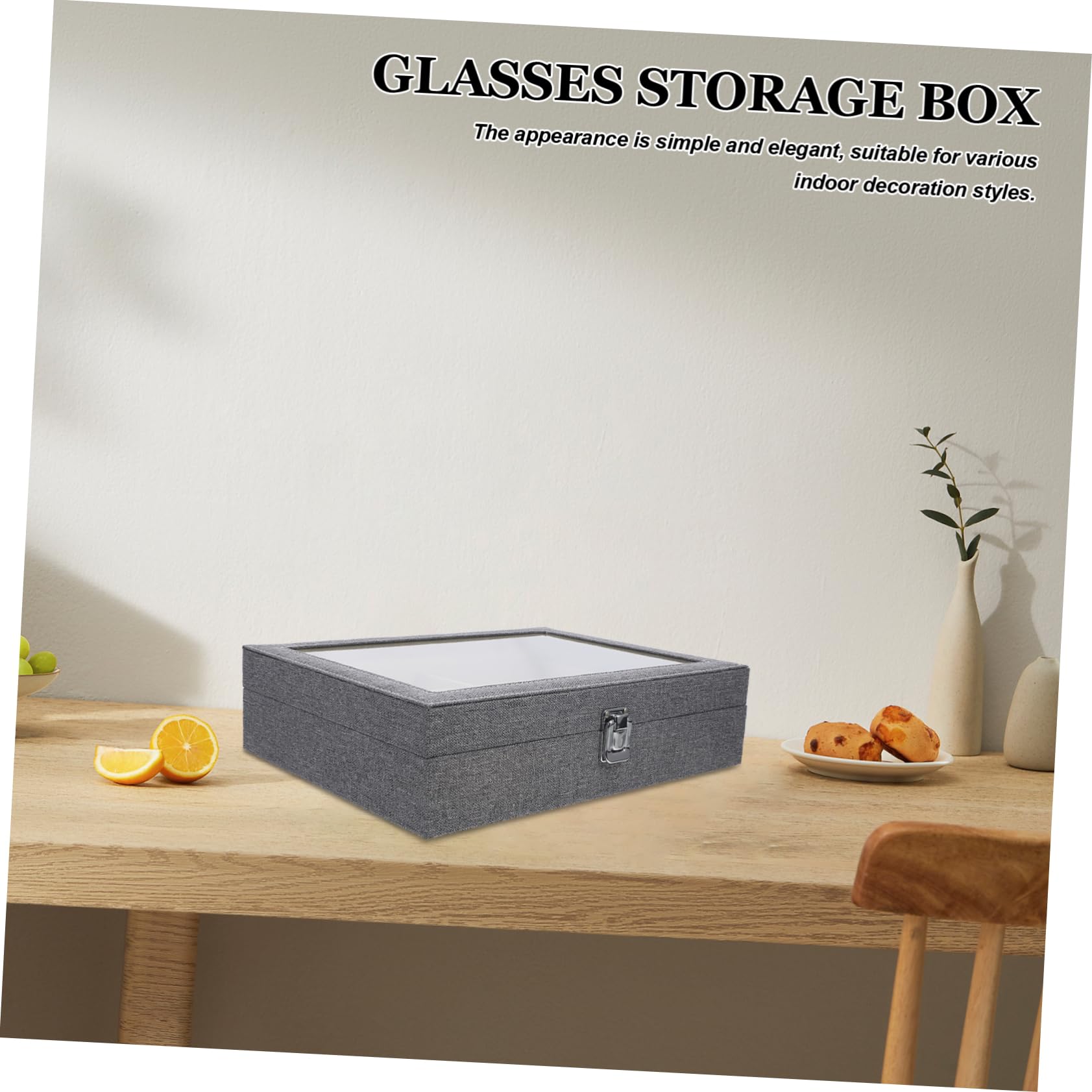 POPETPOP Caja para Guardar Gafas De Compartimentos Organizador De Gafas y Bandeja para Joyas