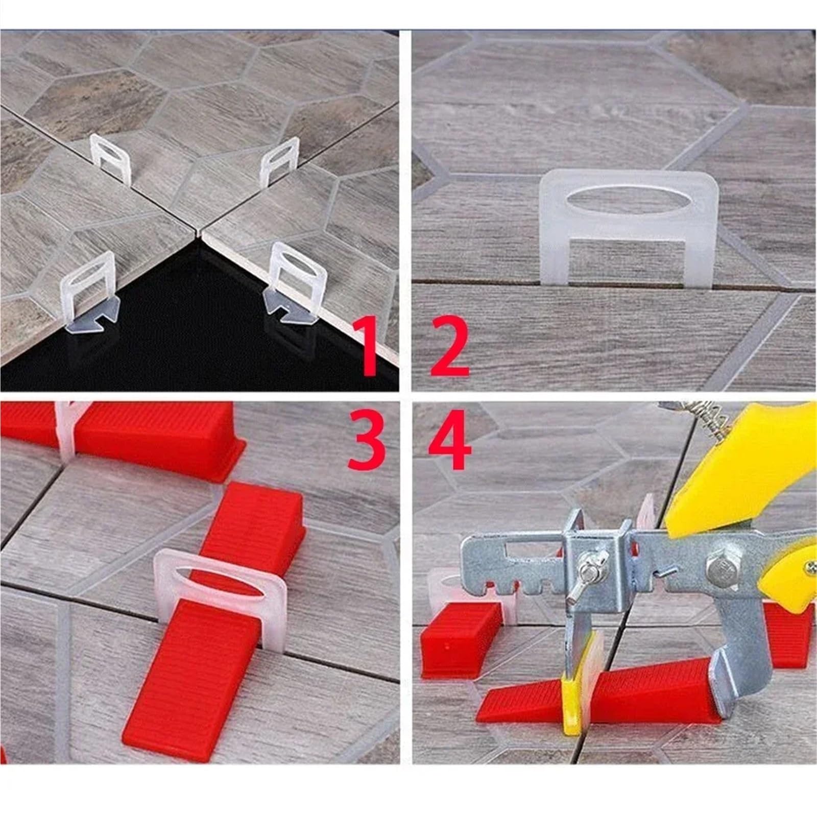 401 piezas de sistema nivelación azulejos for pared y suelo, pinzas, espaciadores cerámica, kit alicates cuñas for la colocación, herramientas construcción Para Paredes De Pisos(Kit08 2.0mm)