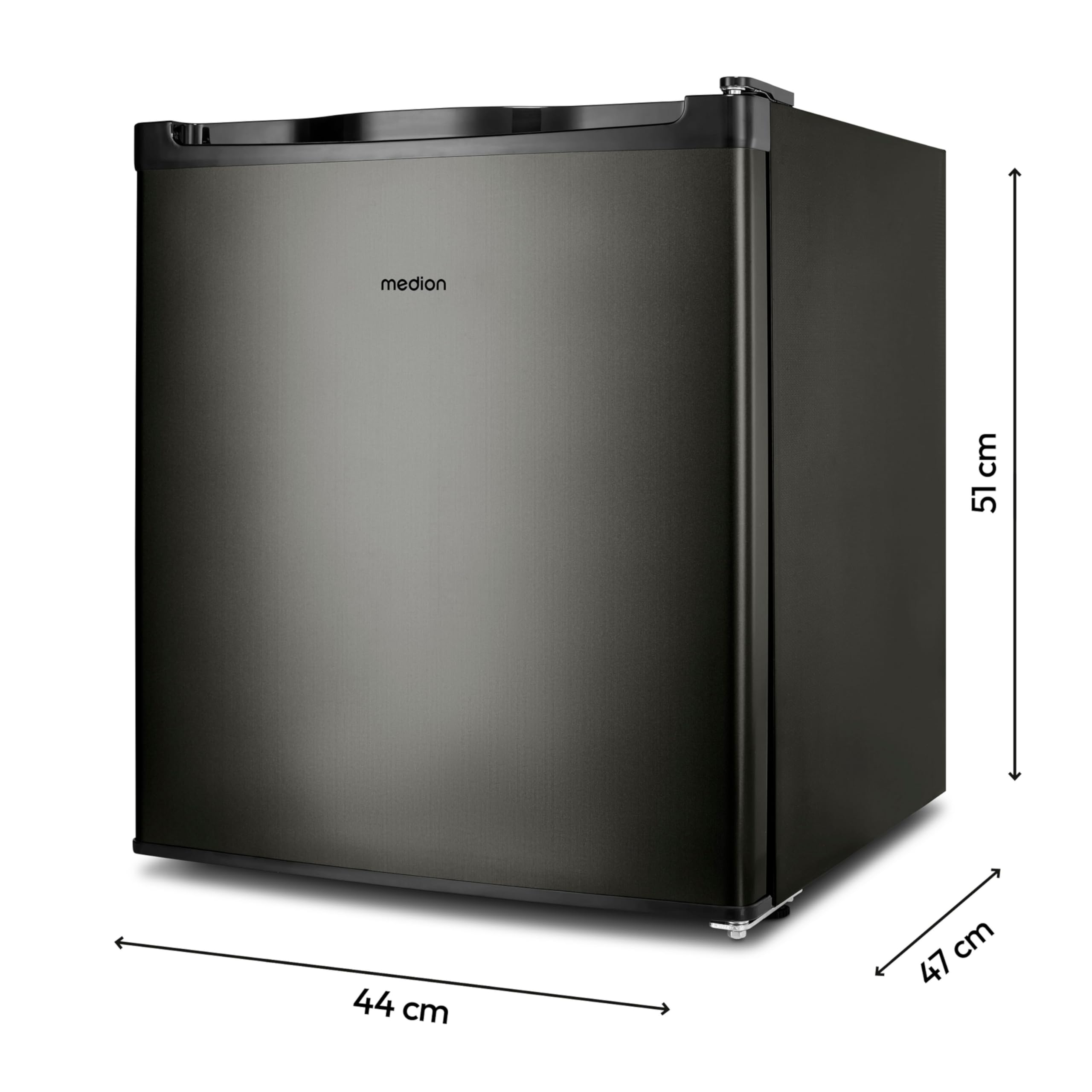 MEDION Mini Gefrierschrank 33 Liter 51cm 4 Sterne MD37675 grau