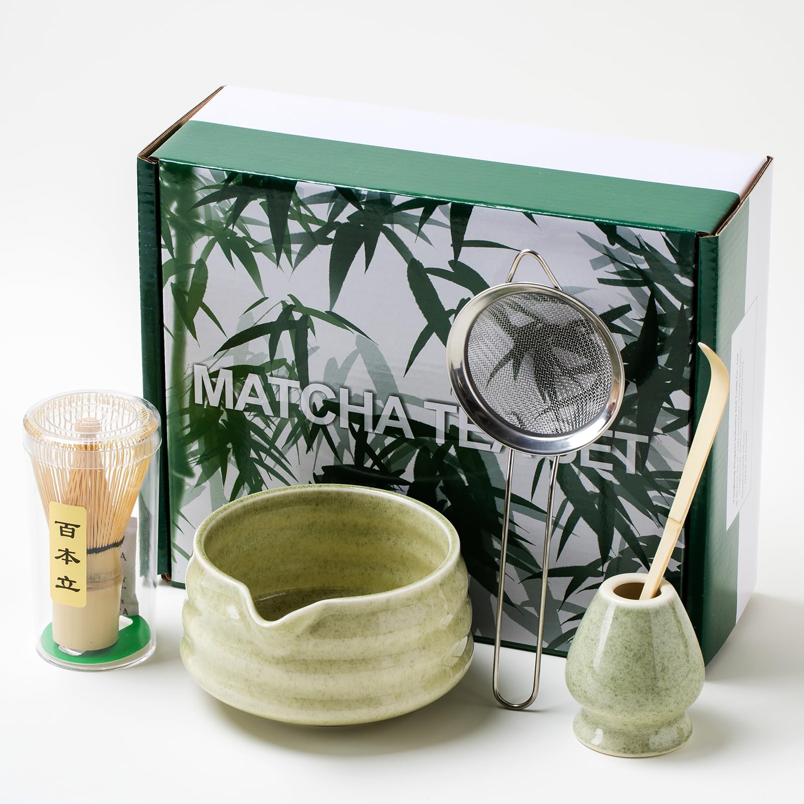 Bol à matcha et kit de démarrage de cérémonie avec fouet à matcha unique NEKIT