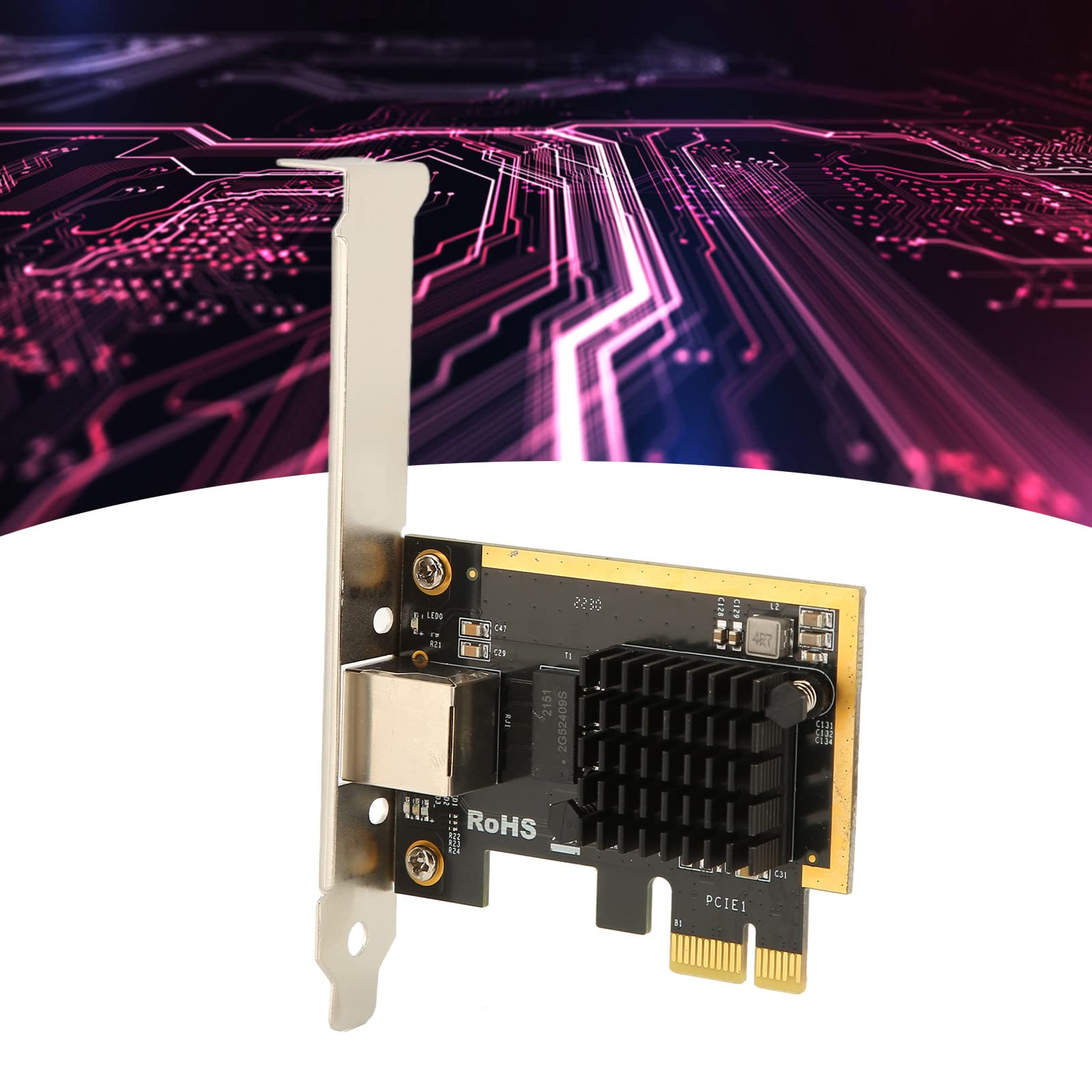 Scheda Ethernet PCIE, Velocità Dati 2,5 Gbps, Tecnologia 2,5 Gbase T, Corpo Dual Link e Adattivo Semi Dual Link, per PCIE X1, X2, X4, X8, X16 Adatto per Windows