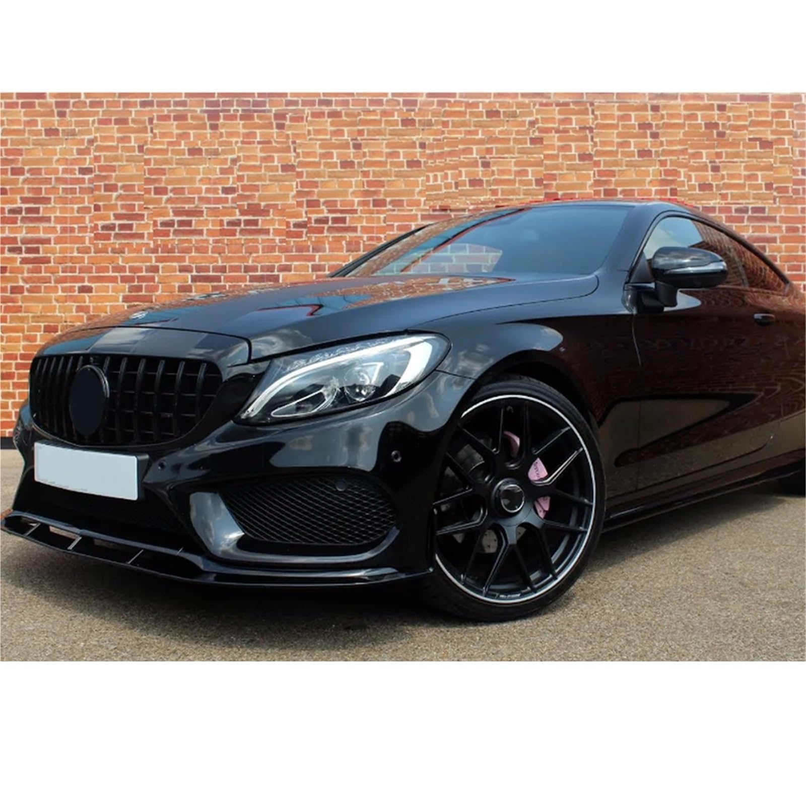 Rozdzielacz przedniego zderzaka, dla mercedes-benz, A205 W205 Ed1 C205 C300 C43 Spoiler linii sportowej 2014-2018 Warga rozdzielacza zderzaka(United Kingdom-glossy Black)