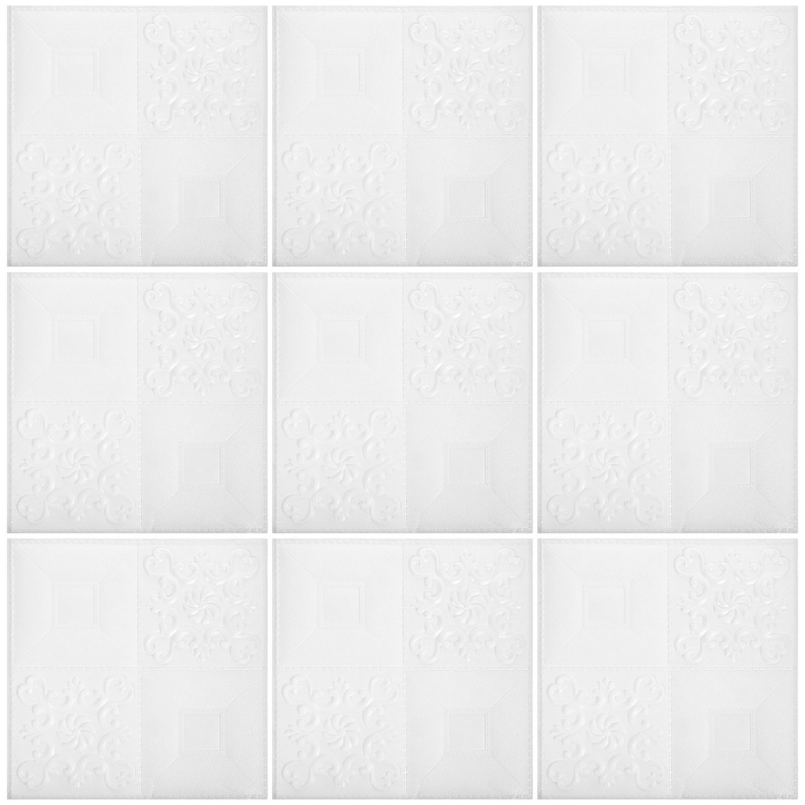 Paneles de pared de ladrillo 3D autoadhesivos y lavables de espuma blanca XPE