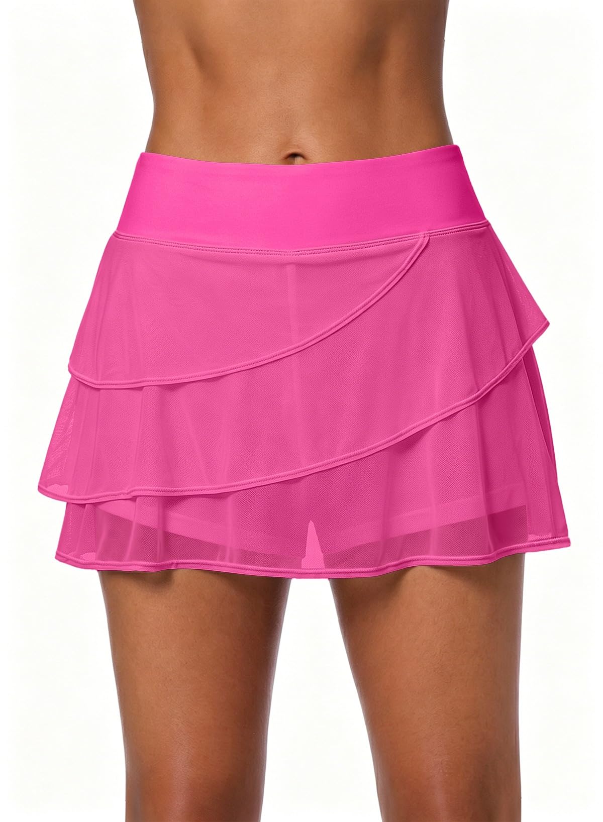 Photo 1 of Aleumdr Ruffle Swim Skirt Bottoms - Rose, Medium