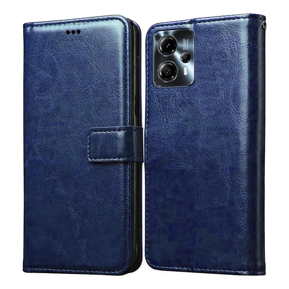 Amazon Brand- Solimo Flip for Motorola Moto G13 4G (Leather_Blue) (B0C14XN18X) Amazon Price History, Amazon Price Tracker
