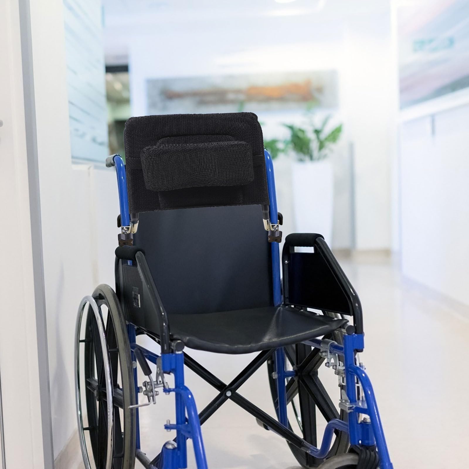 Extensión de Respaldo Tela de Malla y Acero al Carbono para Silla de Ruedas Accesorio Ajustable y Firme para Mayor Comodidad y Soporte