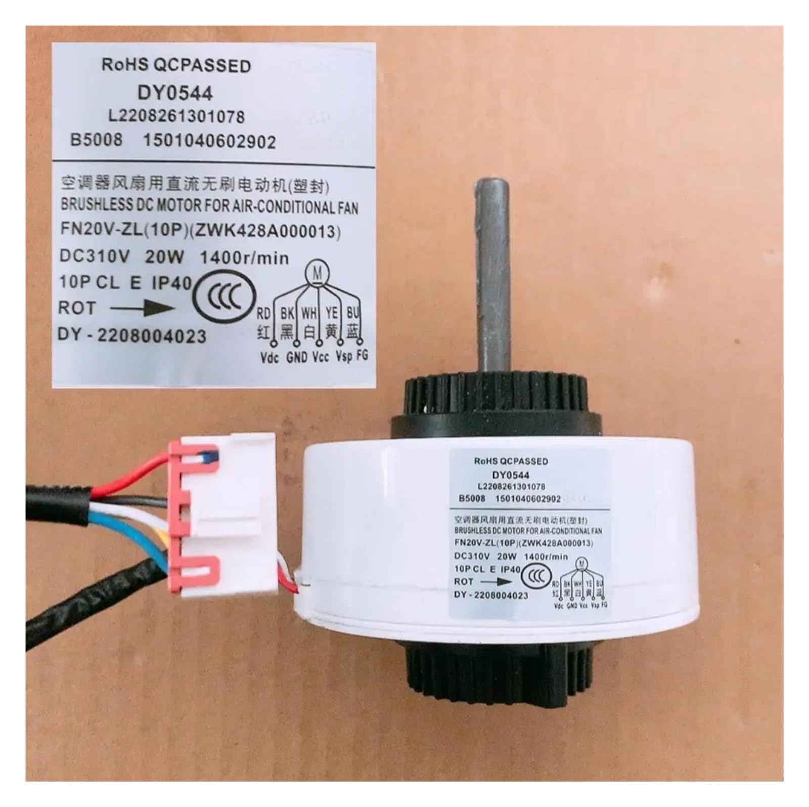 Compatible Con Gree, Aire Acondicionado, Motor Interior ZWR20-V DC, Ventilador De Motor FN20V-ZL DC310V 20W, Pieza