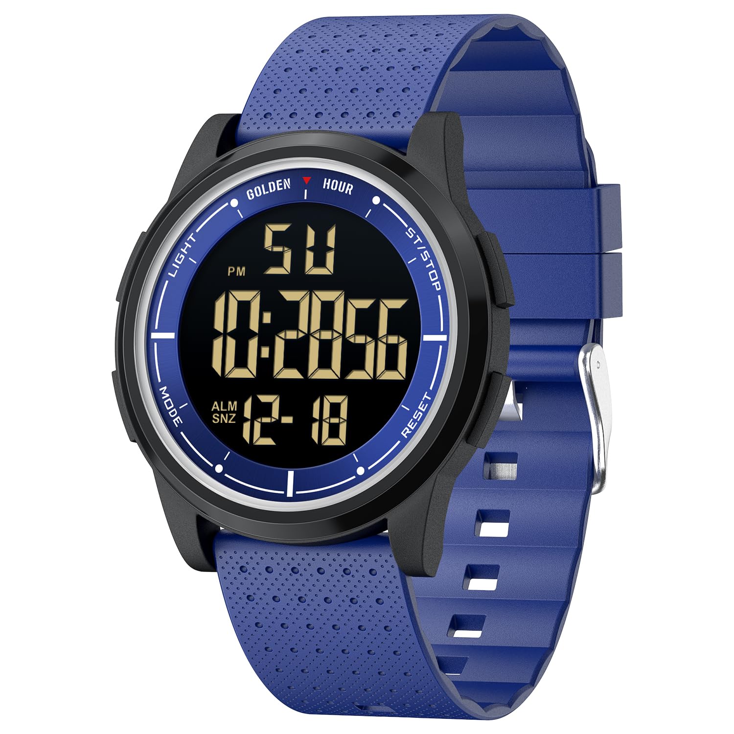 Affute Reloj Hombre y Mujere Minimalista Deporte 5ATM Natación Digital Reloj de Pulsera a Prueba de Agua, Ultra Delgado de Gran Angular de Pantalla de Caucho Correa de Reloj de Pulsera