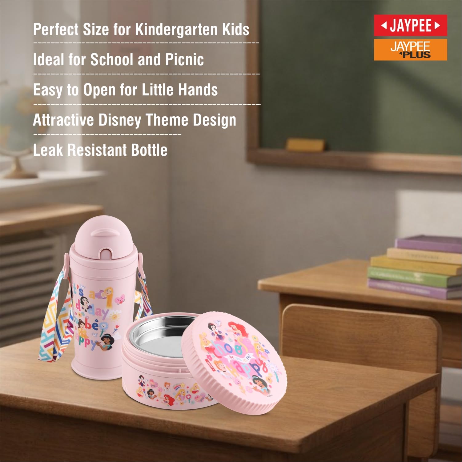 JAYPEE First Step Lunch Box & Disney Water Bottle -8