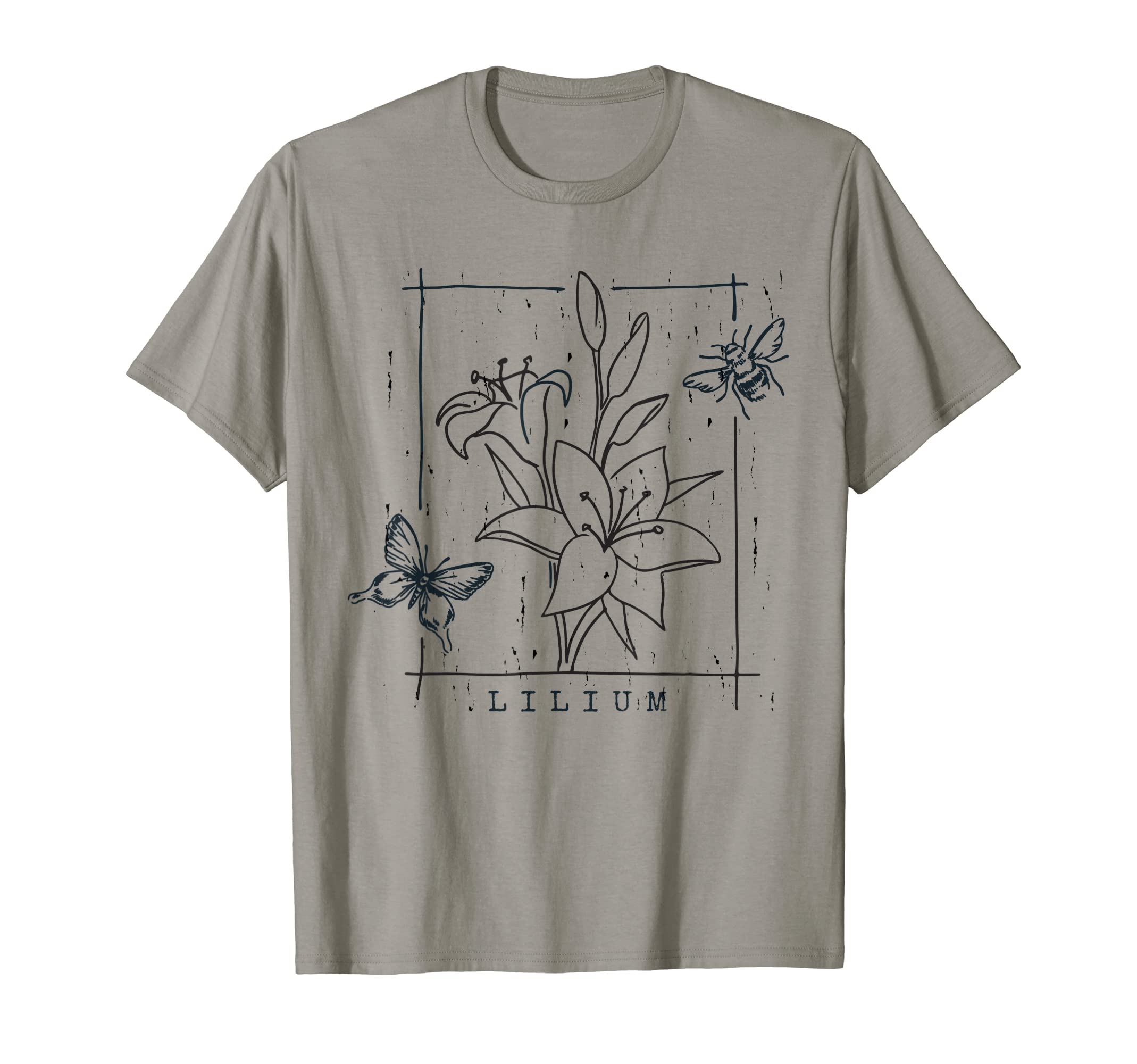 Flower and bee Lilium art nature lover T-Shirt