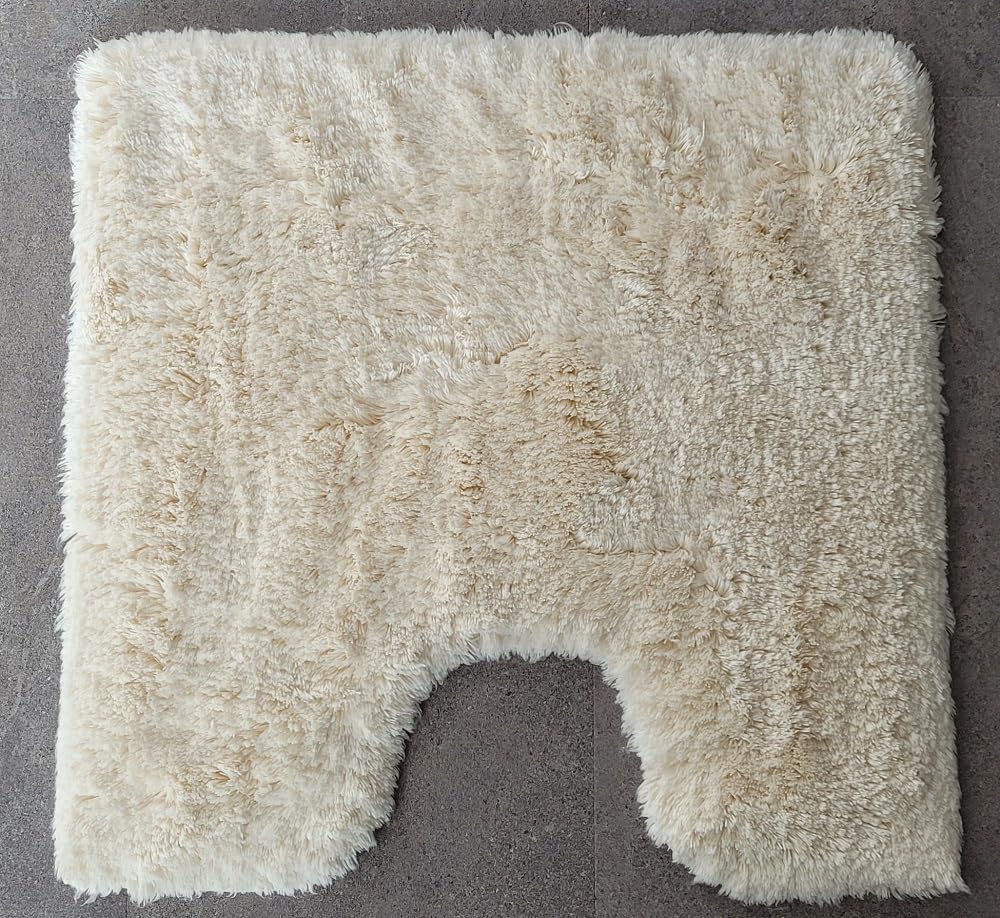 Kleine Wolke 5432202129 Bambou Tapis de Bain Blanc Cassé 55 x 55 x 0,3 cm