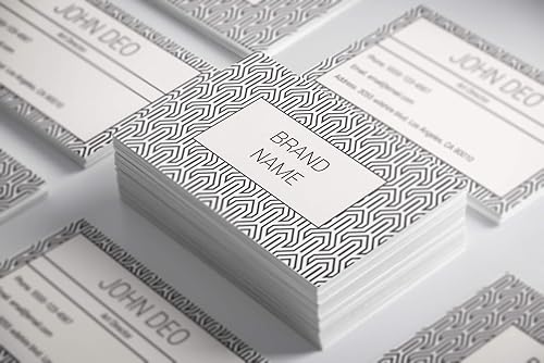 Miniatura 15 de Tarjetas de visita personalizadas de primera calidad, 250 tarjetas de diseño elegante y brillante papel metálico de 3.5 x 2 pulgadas, diseño