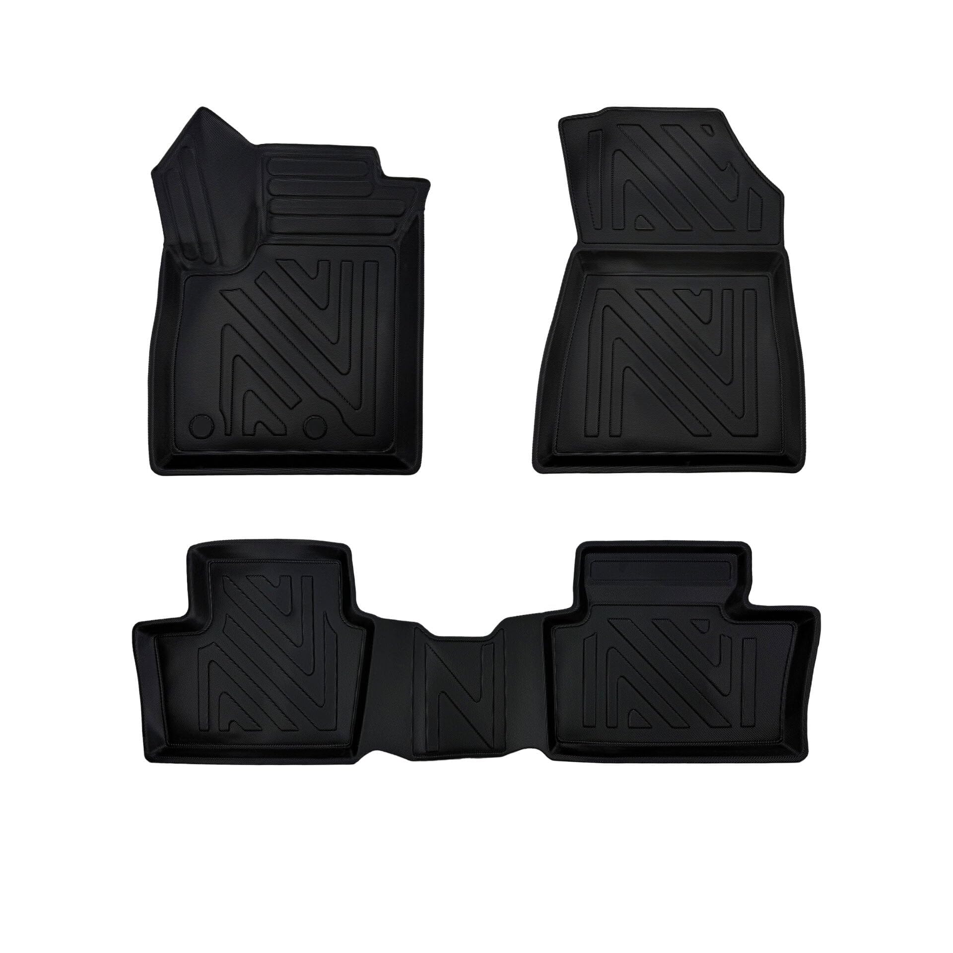 Tapis de sol pour Renault Austral 2023-2026 (Mild Hybrid) – Tapis de voiture sur mesure en caoutchouc tous temps avec aspect fibre de carbone, tapis de sol TPE à bords hauts