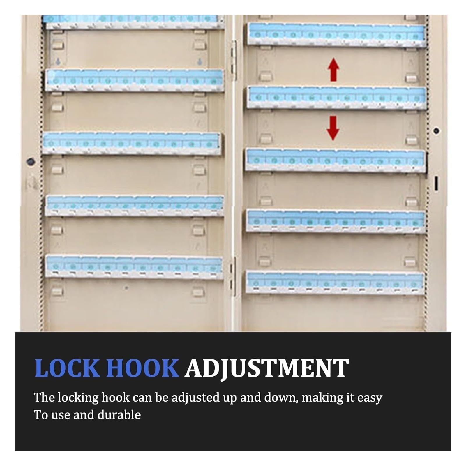 Boîte à clés murale sécurisée pour rangement de clés de maison avec crochets, idéale pour les clés de maison et le bureau